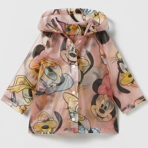 MINNIE MOUSE AND FRIENDS Zara Cartoon Character Hooded Raincoat